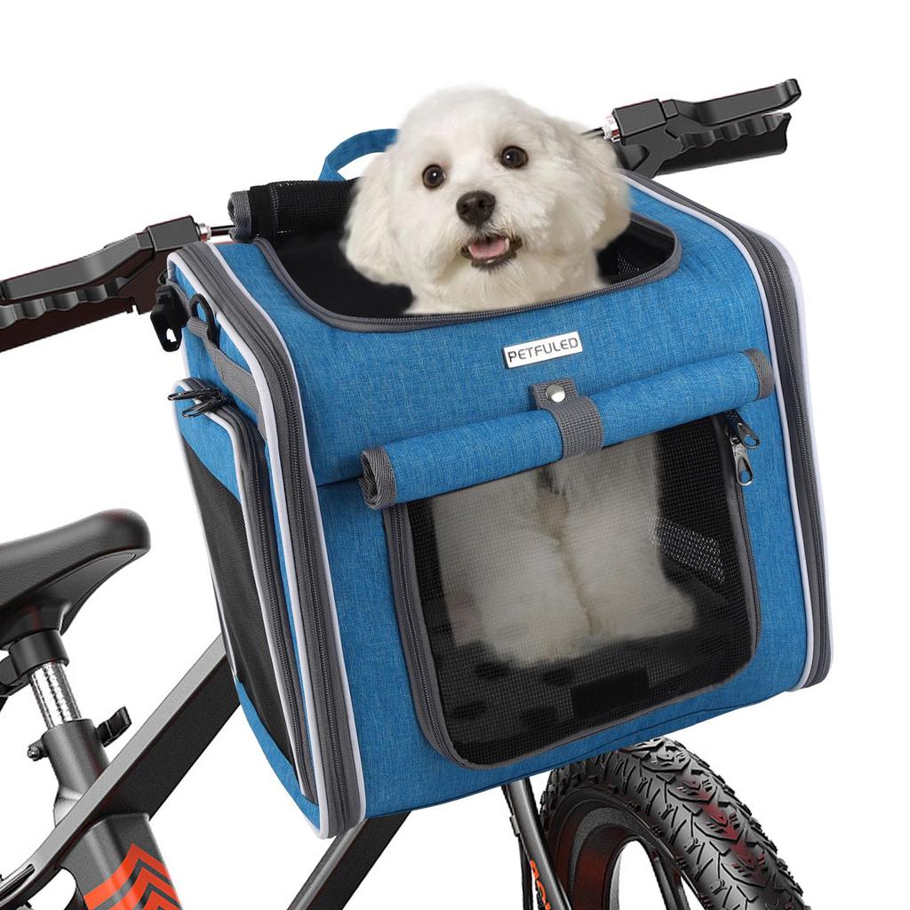 FULED Large Capacity Foldable Bicycle Basket for Pets