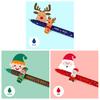Erasable Pen Set Christmas Theme Pen Santa Reindeer Elf Design Smooth Writing Pens Stationery Supplies for Students Teachers