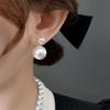 Large Pearl Hoop Earrings - French Retro, Light Luxury Style, Versatile & Elegant Design