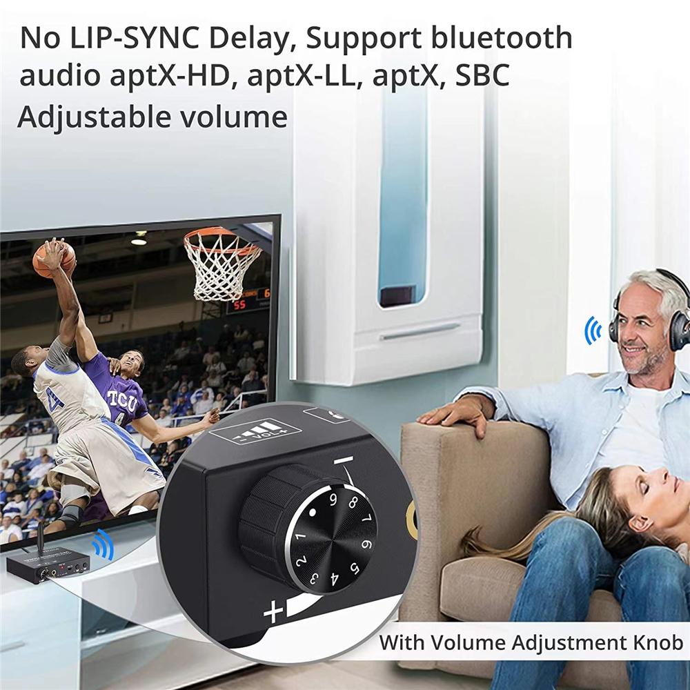 192KHz Bluetooth DAC Dijitalden Analoğa Ses Dönüştürücü Bluetooth Ses Verici Alıcı aptX Düşük Gecikme ile Kulaklıklar İçin