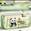Panda Federmäppchen mit Münzfach, Hochwertige große Schreibwarenbox, Schüler der Sekundarstufe, Kinder-Federmäppchen, Extra große Federmäppchenbox