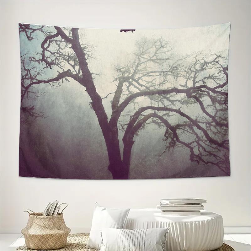 Dunkler Wald Wandteppich Wandbehang Natur Bäume Gotische Landschaft Raumdekoration Vintage Ästhetik Wandkunst Heimdekoration Kulisse