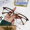 Firkantede anti-blå lette briller Mote dobbeltstrålende briller med nærsynthet Unisex menn kvinner Luksusdesign nærsynsbriller