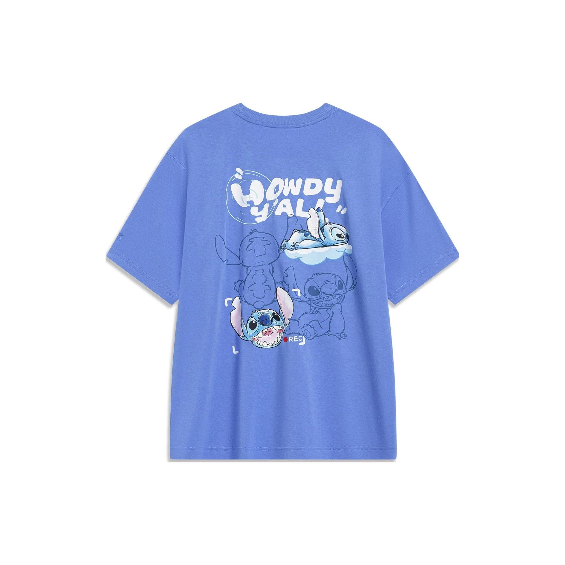 Li-Ning x Disney Stitch Graphic T-shirt Blue Men s AHST493-4 XL