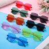 Accessories Party Favor Trendy Transparent Sunglasses for Women Cat Eye Sunglasses Eyewear Rimless