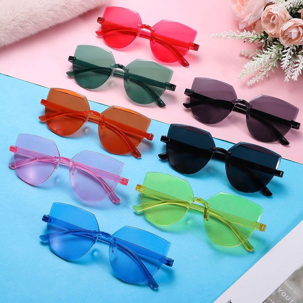 Accessories Party Favor Trendy Transparent Sunglasses for Women Cat Eye Sunglasses Eyewear Rimless