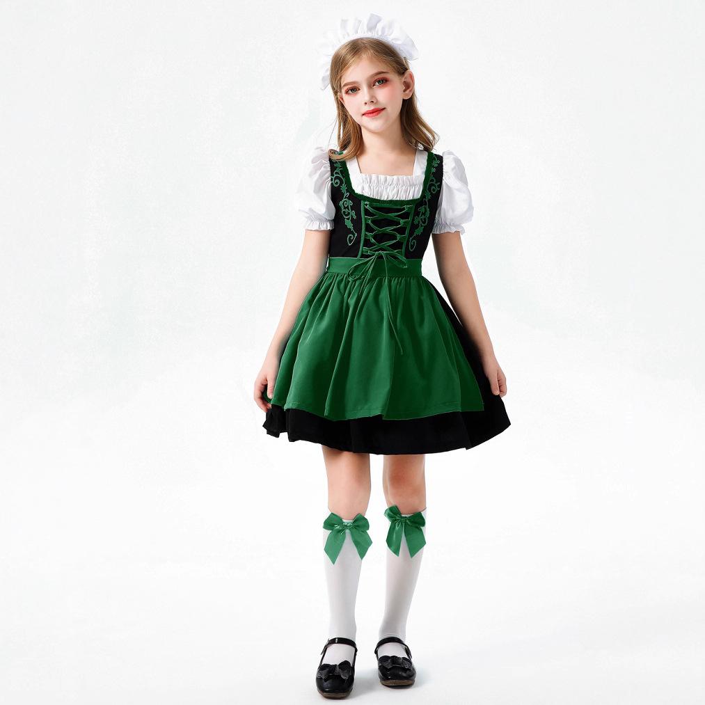 Halloween Bavaria Children's Costume Germany Munich Oktoberfest Maid Dress Girl Dirndl Dress
