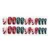 24Pcs/set Christmas Snowflake Christmas False Nails Christmas Fake Nail Extension  Manicurist