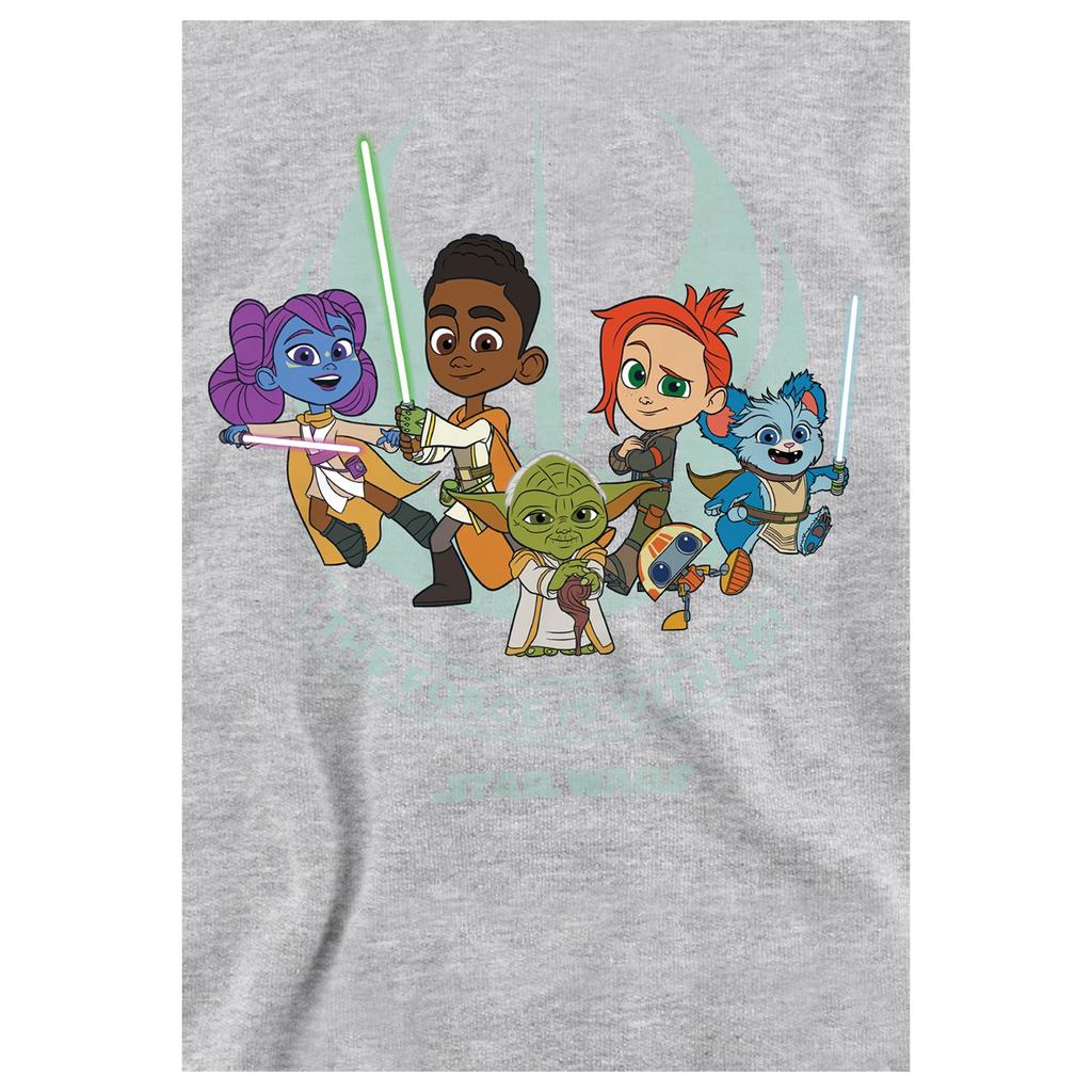 Stjärnornas krig: Young Jedi Adventures Barn/Barn Kraften är med oss Heather Pullover Hoodie