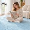 Einfache Installation Teppiche Plüsch Puzzle Bodenmatte Ineinandergreifende Teppichfliesen Anti-Rutsch EVA-Schaum Puzzleteile DIY Teppiche Teppichquadrate für Schlafzimmer Spielzimmer