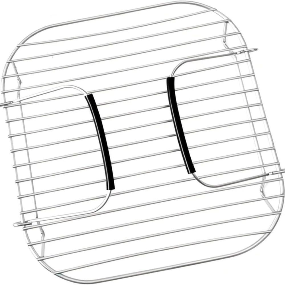

Stainless Steel Roast Rack Silicone Handle 6.5 Quart Size Slow Cooker Rack SUS304 for Ninja Foodi Possible Cooker MC1101