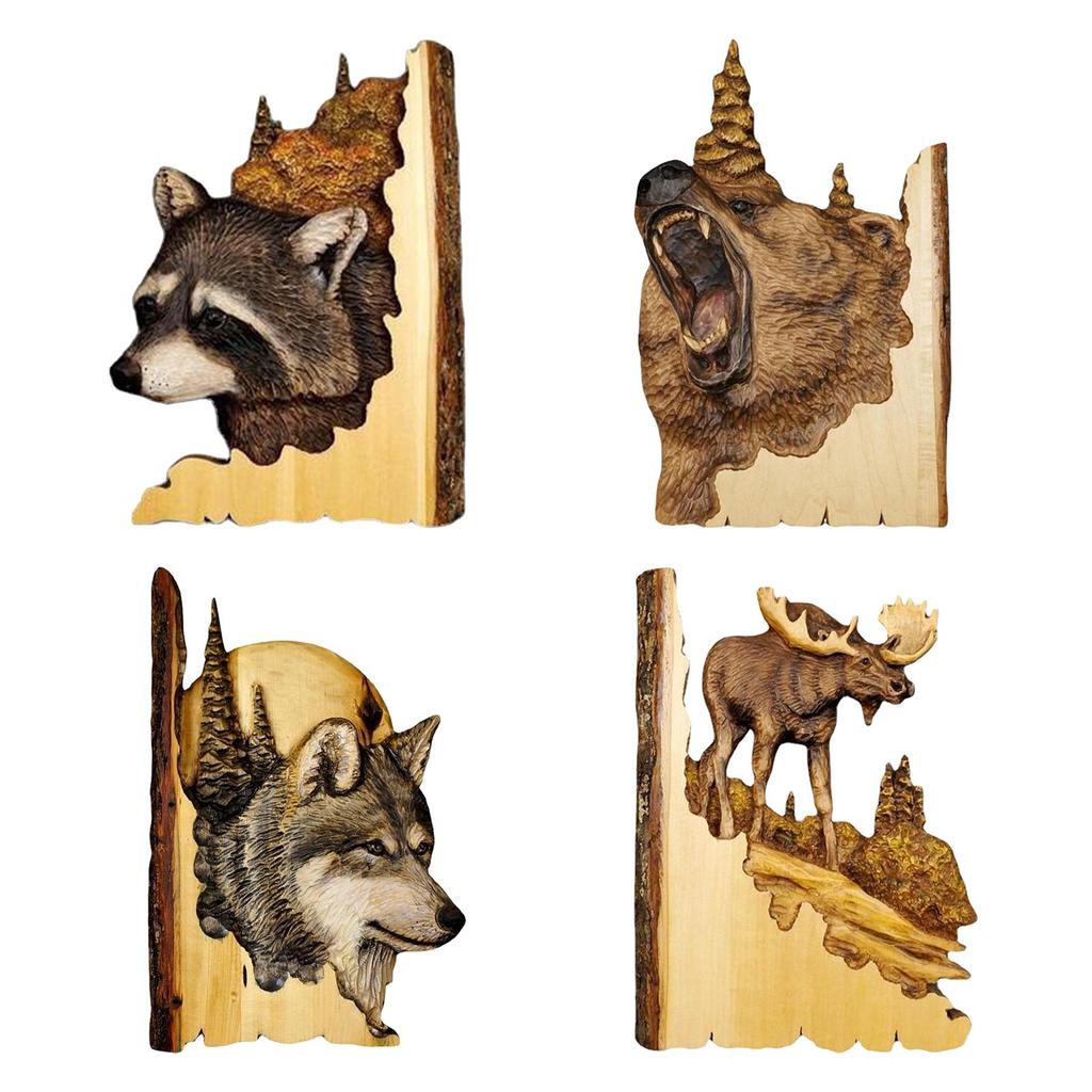 Buy Animal Wall Decor Cabin Wooden Decorations for Home at affordable