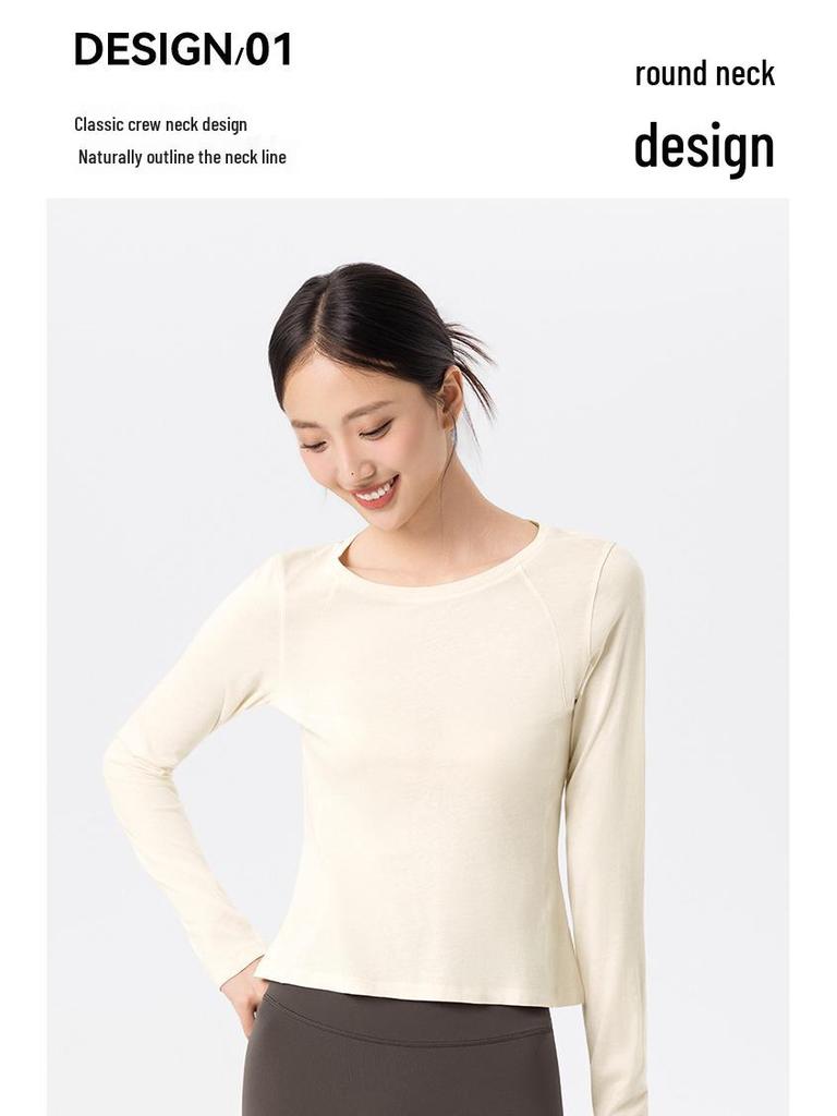 Women's Customized Slimming Long Sleeve Yoga Top - Breathable Fitness Sportswear for Pilates and Running