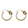 Korean-Style Gold-Plated Minimalist Knotted Hoop Earrings