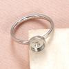 Stainless Steel 17mm Ring Base for DIY Diamonds - Adjustable Round Setting