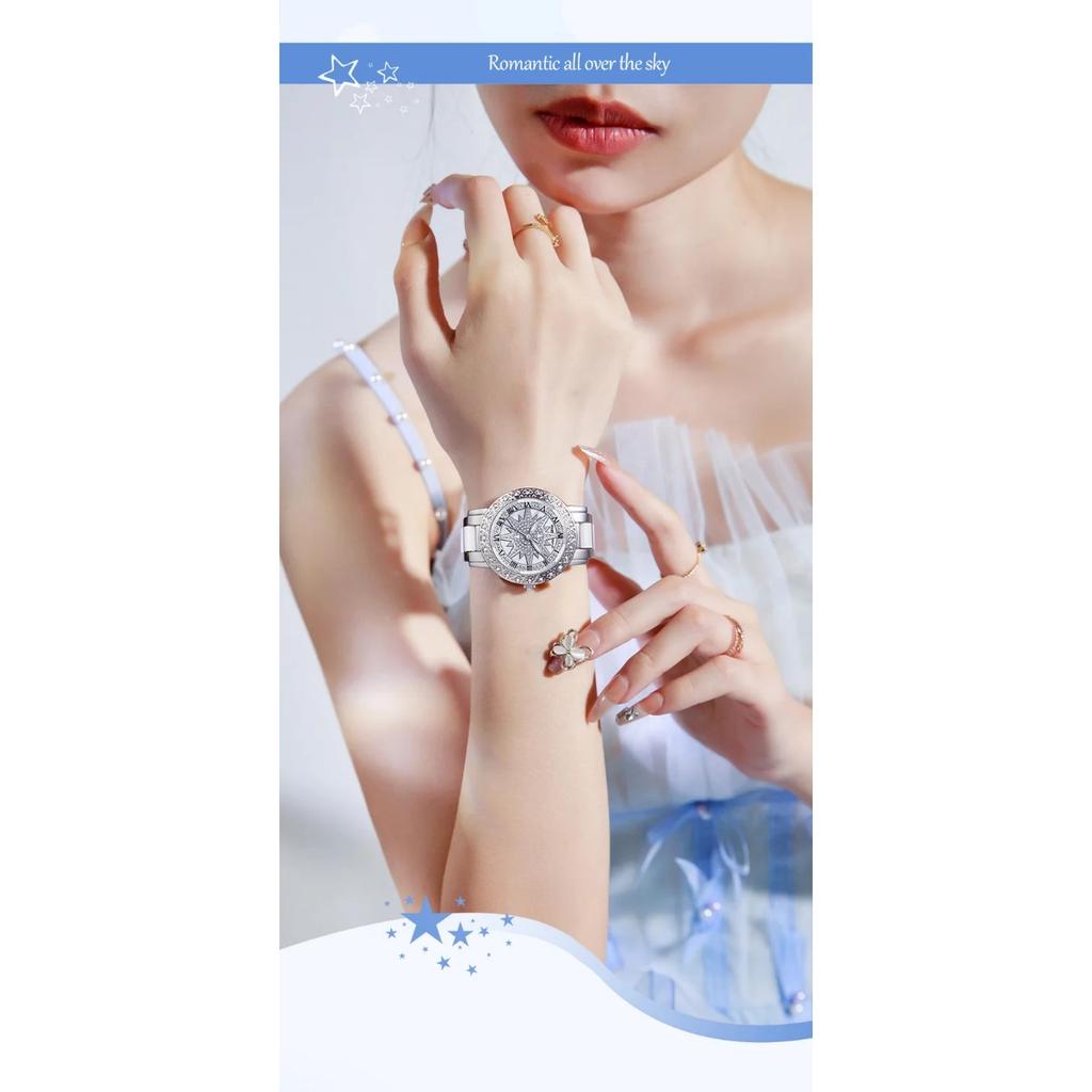 UTHAI CQ377 Fashion Women Watch Waterproof, Light Luxury, Diamond Inlaid Ceramic Quartz Watch, Clock Gift, Watches for Woman