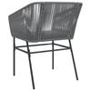Garden Chairs 2 pcs with Cushions Grey Poly Rattan