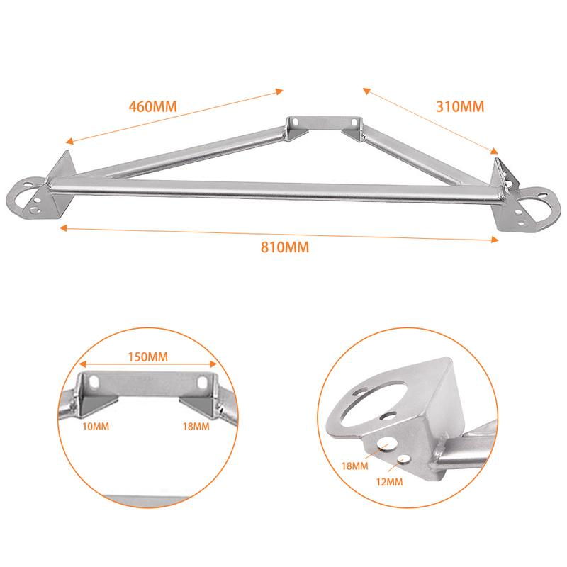 Front Upper Strut Bar Brace for 1992-1996 1997 Honda CRX Del Sol TARGA TOP 1.6 Brand-new Direct Replacement