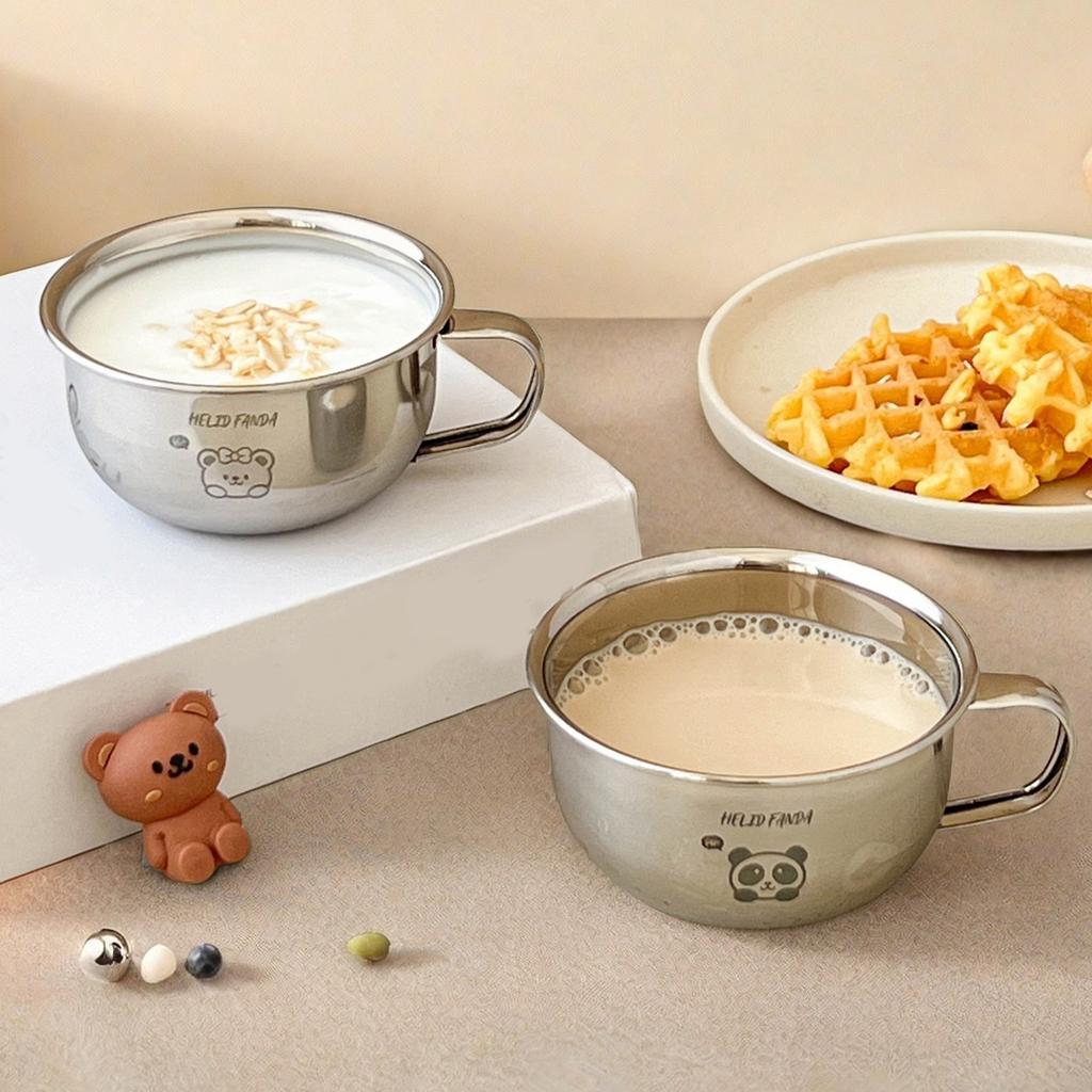 Mini cană de apă din oțel inoxidabil 304 cu mâner, cană drăguță pentru lapte, cafea, cană, cană anti-opărire pentru băut, pahar pentru copii