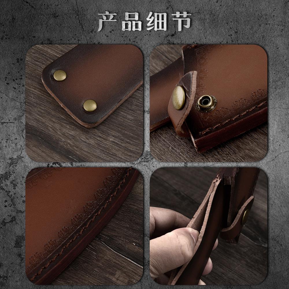 8inch Leather Case Outdoor Camping Knife Sheath Tool Bag Home DIY Knife Holder Leather Sheath Kitchen Knife Cover  for Fixed Blade Knife