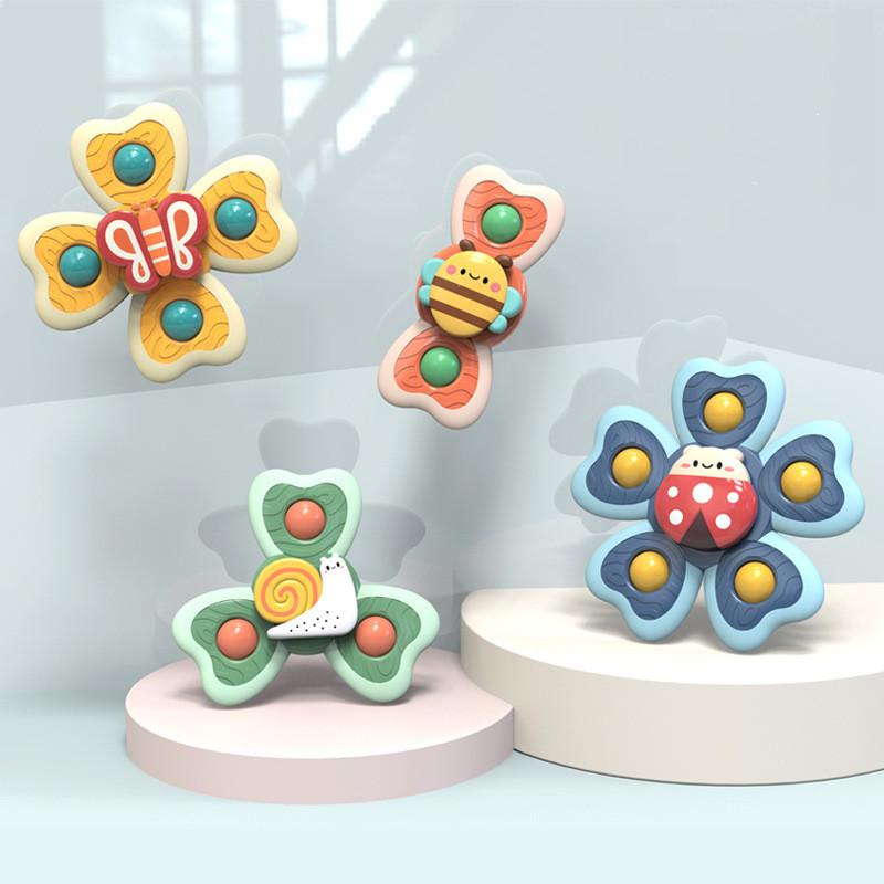 Flower Spinner Baby Rattle & Teether: Suction Cup Mobile Toy