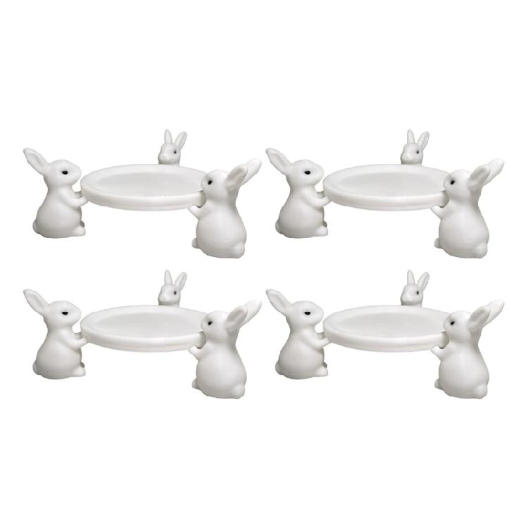Rabbit Plate 3D Printed Easter Bunnies Cake Stand Serving Tray for Desserts Jewellery Wedding Crafts Decoration Gift