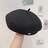New Spring and Summer Black Temperament Elegant Painter Hat Female Face Small Versatile Breathable Thin Beret