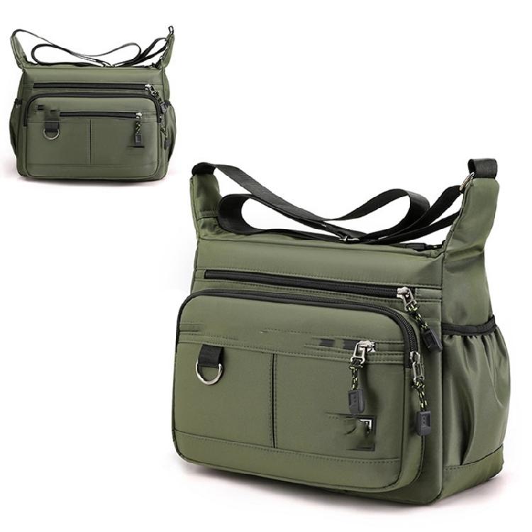 Oxfords Toted Bag for Men Shoulder Crossbody Handbag with Multi Pockets Zipper for Work Office Travel and Daily Use