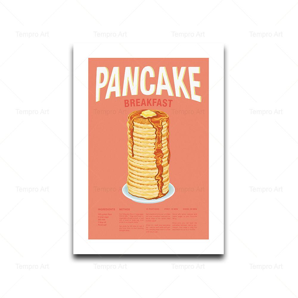 Pink Food Drink Poster Coffee Cake Cookie Macarons Croissant Canvas Painting Wall Art Pictures Kitchen Cafe Home Decor Aesthetic