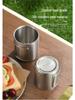 304 Stainless Steel Double-Layer Folding Insulated Outdoor Cup for Camping, Hiking, Travel, and Mountaineering