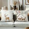 Deer And Tree Pattern Decorative Cushion Covers Polyester pillowcase, sofa decorative cushion cov Headboard Pillow