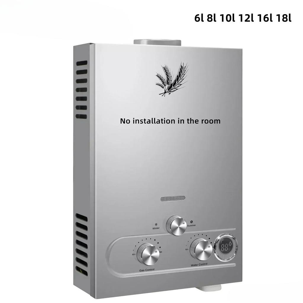 6L 8L 10L 12L 16L 18L Water Heater Liquefied Petroleum Gas Propane Butane Stainless Steel Tankless Water Heater