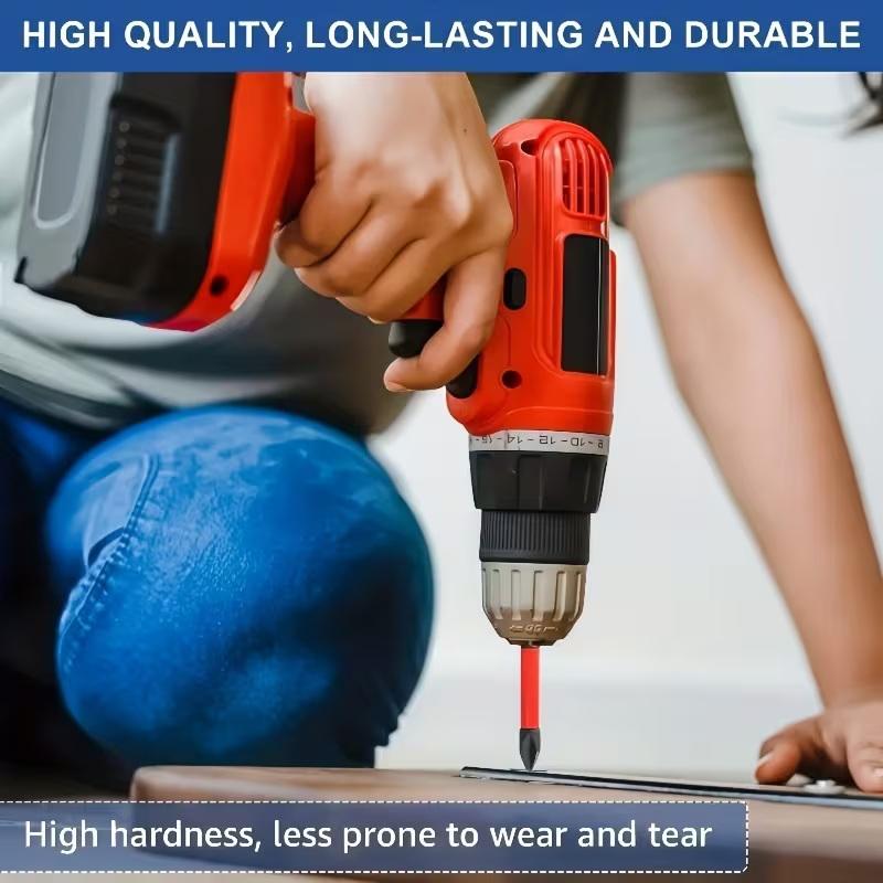 5/6Pcs Ph2 Anti-Slip Screwdriver Bit Set High Magnetic Screwdriver Bit Electric Drill Screwdriver Bit Anti-Slip 25Mm-150Mm