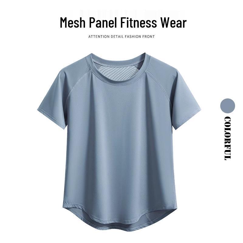 Women's Quick-Dry Yoga Set: Short Sleeve & Shorts - Slim-Fit, Elastic Activewear for Outdoor Sports