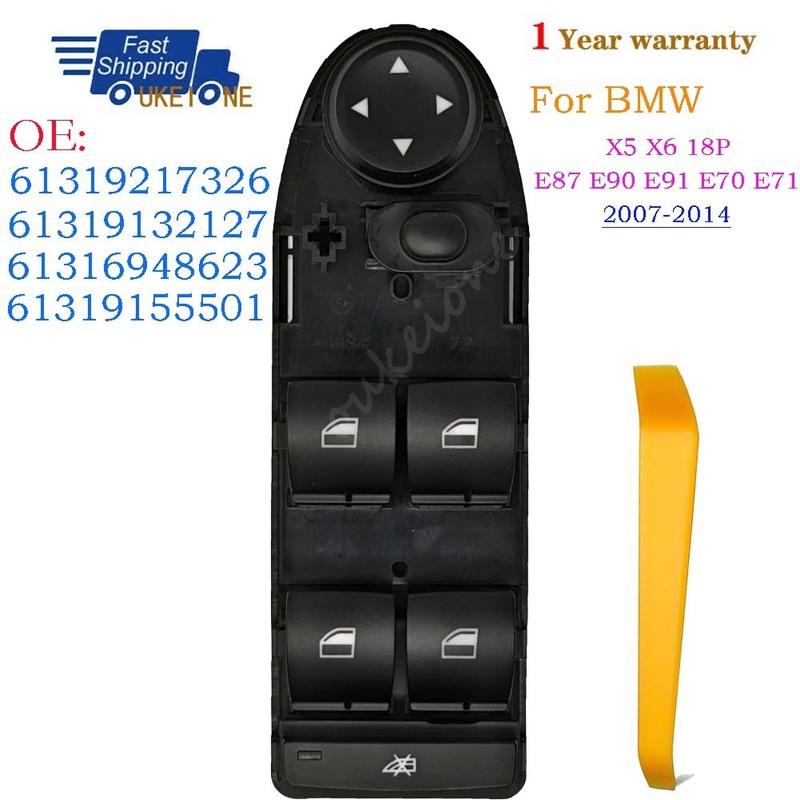 

61319155501 61316948623 For BMW X5 X6 E87 E90 E91 E70 E71 18P 2007-2014 Master Driver Side Window Power Switch Car Accessories