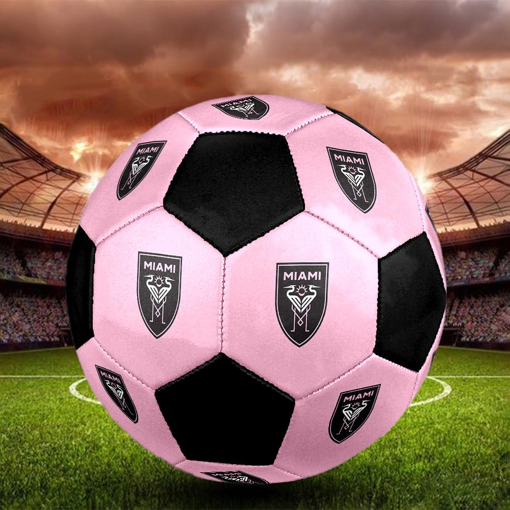 Inter Miami CF Soccer Ball Colorful All Ages Machine Stitched PVC Competition Ready Durable High-Bounce.SIZE5
