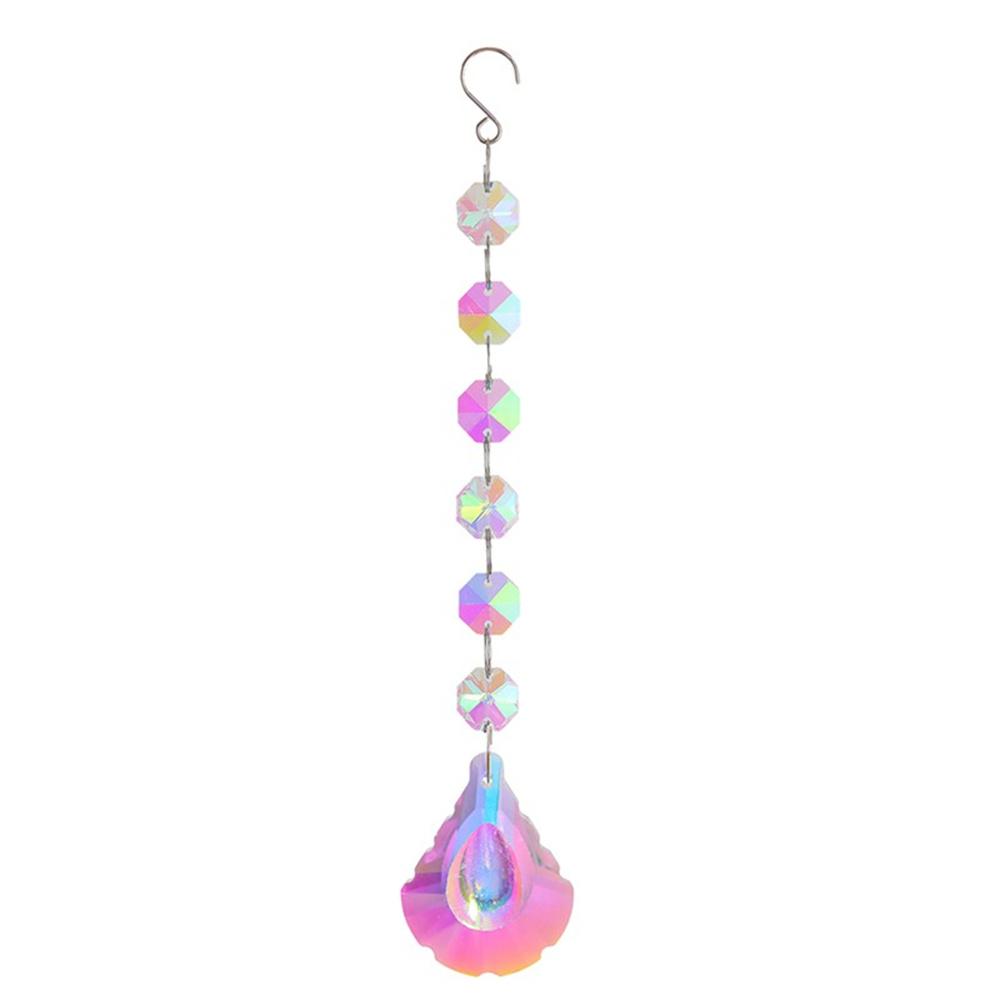 Star Moon Crystal Sun Catcher Bohemian Rainbow Maker Wind Chime Home Outdoor Garden Hanging Ornament Window Decoration New In