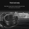 Multifunctional Anti-theft Steel Cable Lock for Bicycles & Motorcycles
