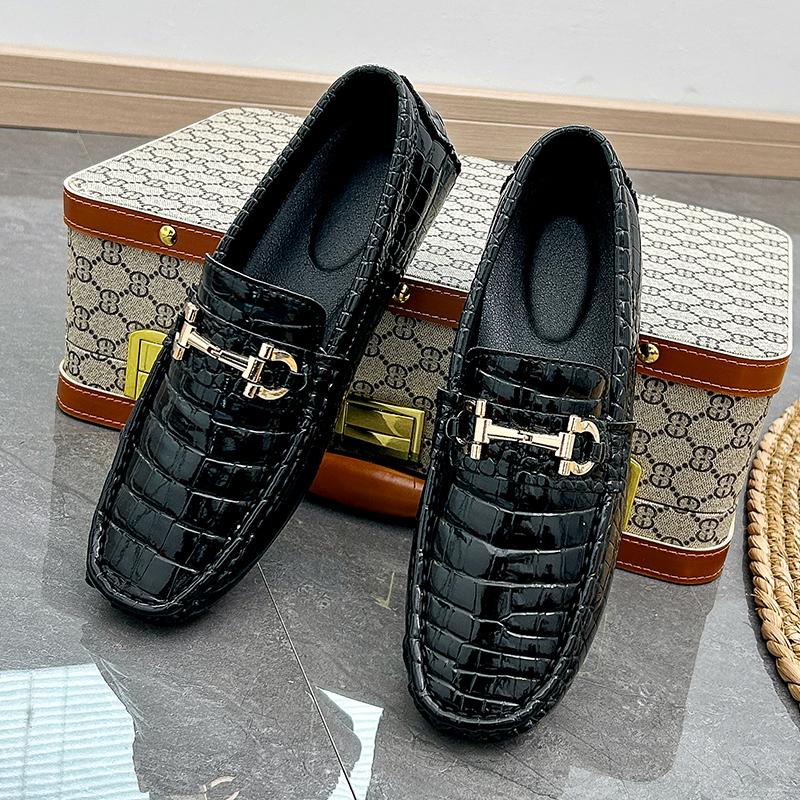 Pacecraft Shoes|39-48 5Colors Office Loafer Single Shoes For Man Comfy Driving Soft Comfortable Boat Shoes With Metal