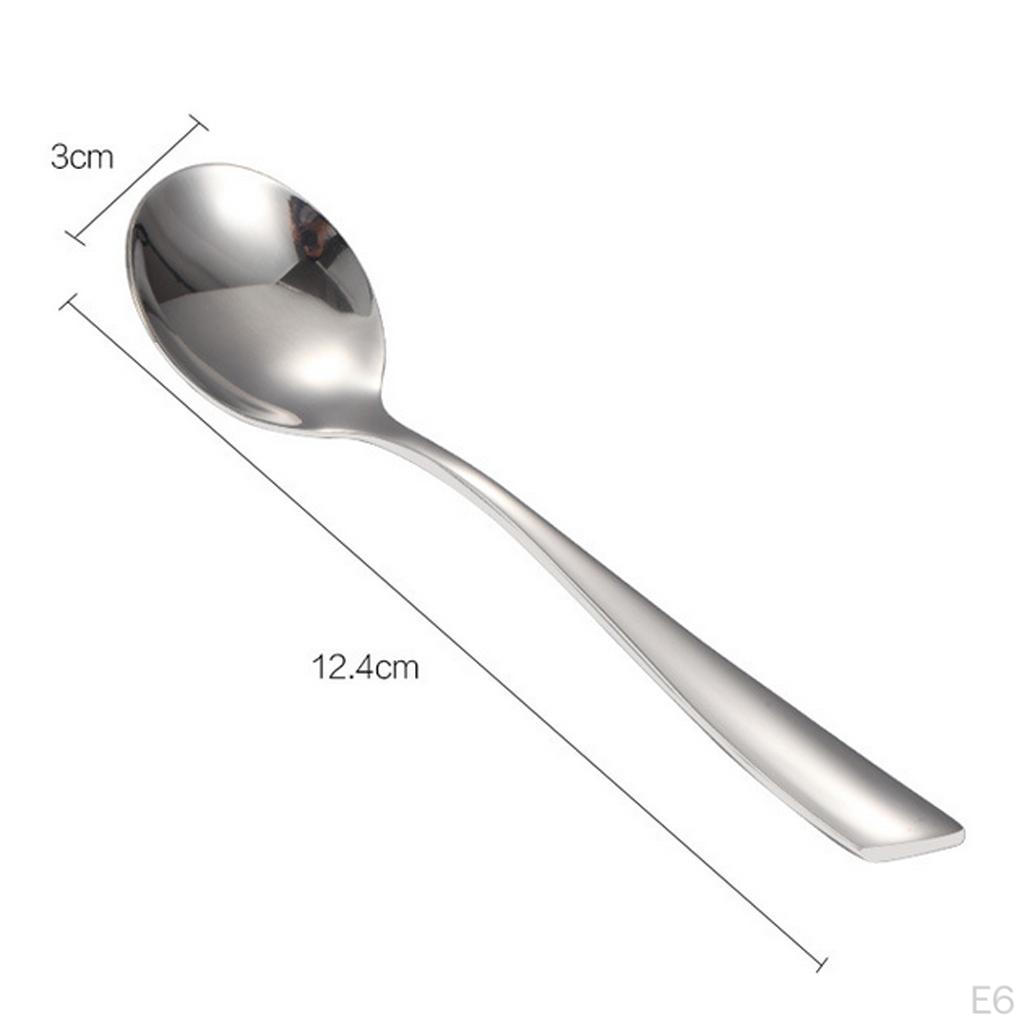 Stainless Steel Dinner Spoons Round Spoon Home Kitchen Restaurant Cafe Soup 11/ 12/ 15/ 18cm