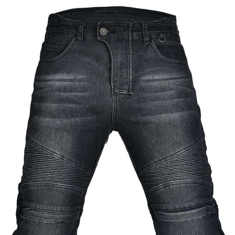 Mens Winter Motorcycle Riding Jeans With Thermal Lining Windproof Protective Pants Biker Gear