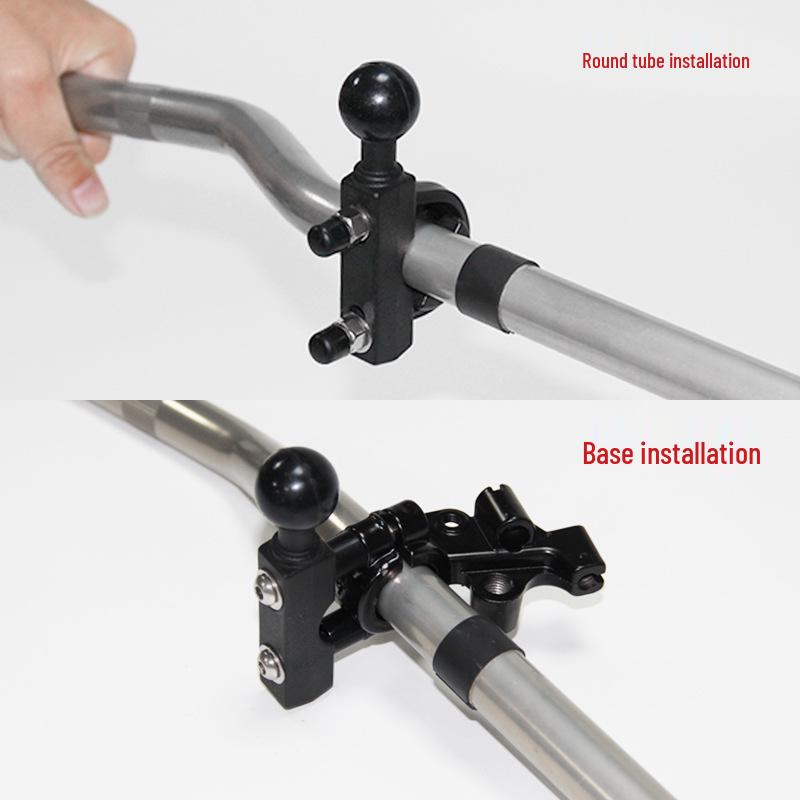 N-STAR Motorcycle Dual-use Handlebar Mount with Long Bar and Fixed Ball Head