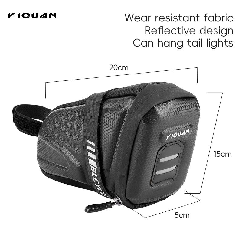 ESLNF Hard Shell BikeTail Bag Waterproof Outdoor Sports Mountain Road Bicycle Saddle Bag EVA Reflection Cycling Rear Bag чёрный