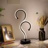 1PC Creative Double Question Mark Desk Lamp USB Three Color Dimming Bedroom Eye Protection Nightlight