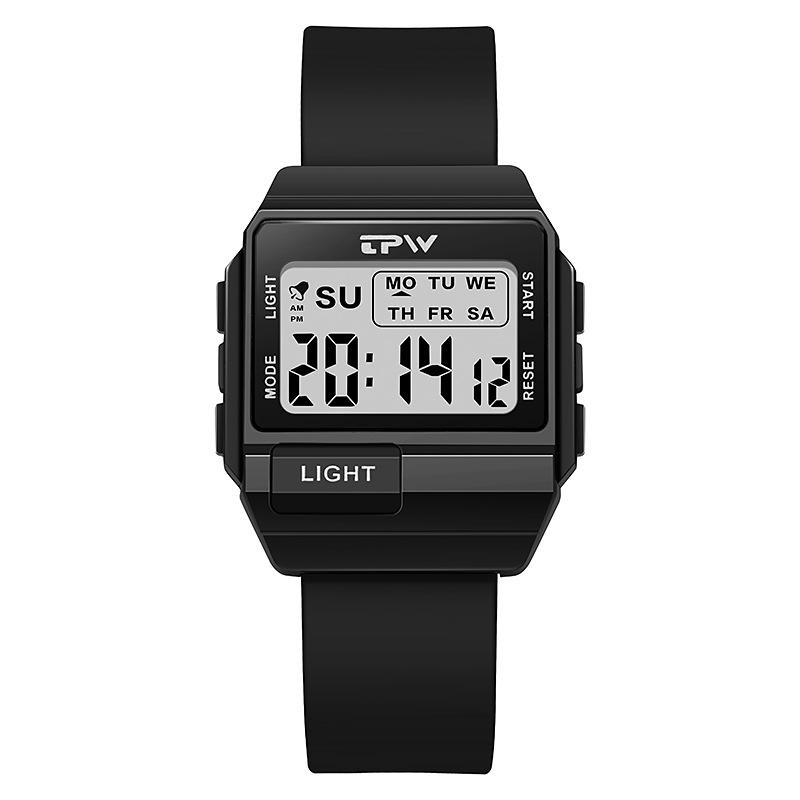 

TPW Новые цифровые спортивные часы унисекс водонепроницаемые электронные наручные часы унисекс военные дата противоударные часы красный