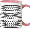 Nordic Geometric 350ml Ceramic Mug with Ergonomic Handle & Inner Rim Modern Coffee Cup for Home/Office Microwave-safe 2025 NEW