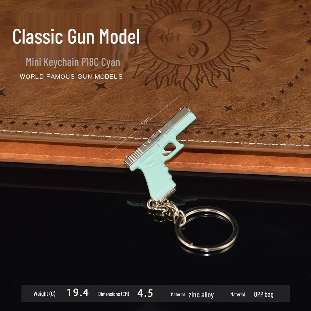PUBG Mini P18C P92 Desert Eagle P1911 Modello Giocattolo in Metallo Lega Portachiavi Ornamento