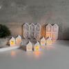 3D Hollow House Silicone Mold Rabbit Butterfly Umbrella Flower Pattern DIY Atmosphere Light Small House Decoration Plaster Mold