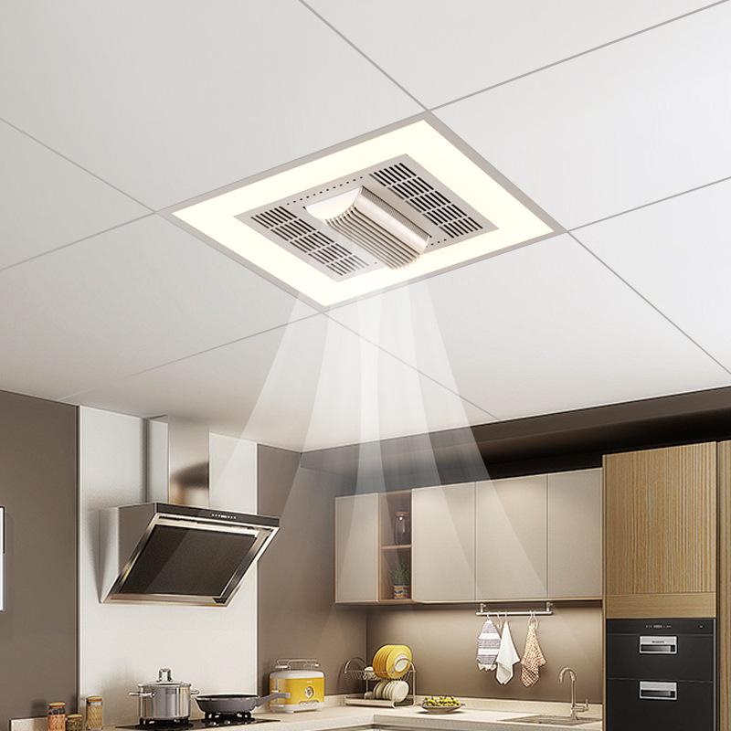 Embedded Dustproof Ceiling Fan Lamp for Office, Kitchen, and Restaurant