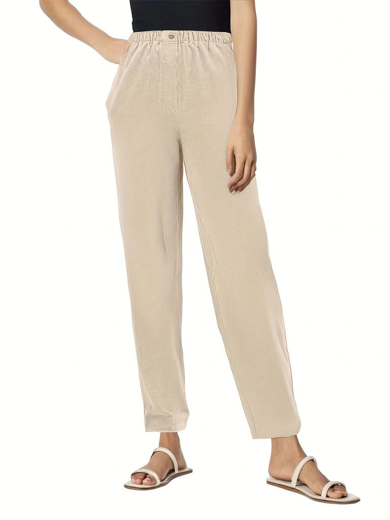 Autumn and winter new high elastic skin-friendly nude quick-drying straight nine-point pants, casual versatile loose sweatpants for women